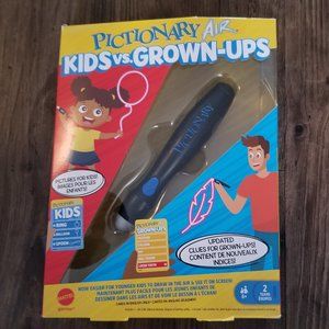 Pictionary Air Drawing Game, Family Game with Light-up Pen and Clue Cards,